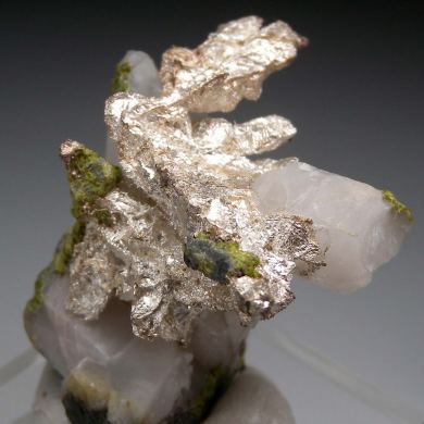 Silver on Quartz, Epidote