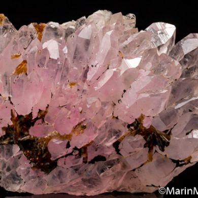 Eosphorite on Rose Quartz