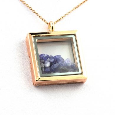 Raw Tanzanite Necklace.