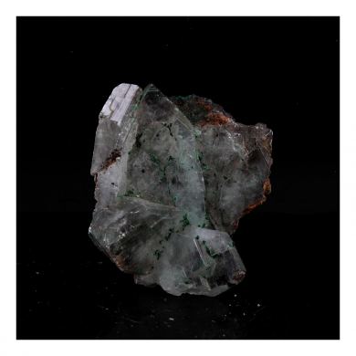 Barite + Malachite. 154.0 ct.