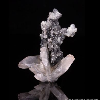 Cerussite on Smithsonite