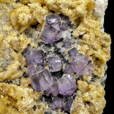 Fluorite, stilbite POLAND