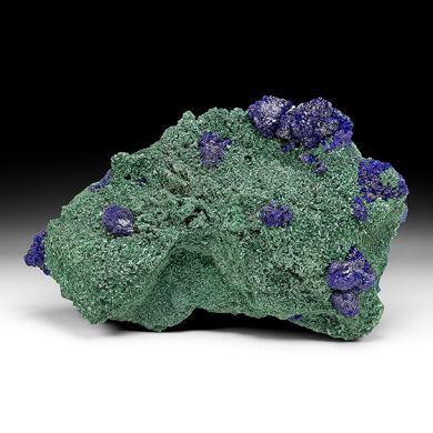 Azurite with Malachite