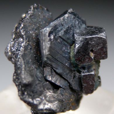 Acanthite on Polybasite