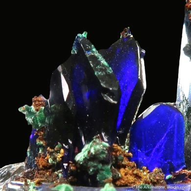 Azurite with Malachite