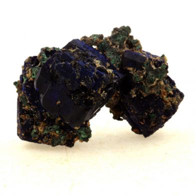 Chessylite (Azurite) + Cuprite.