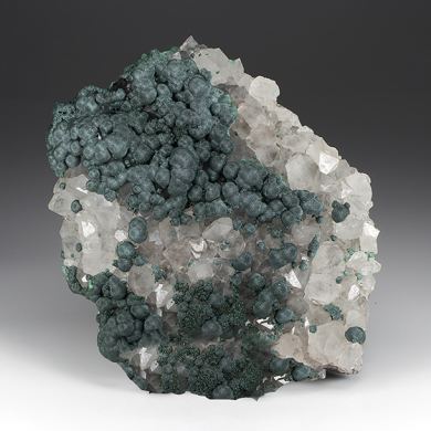 Malachite with Quartz