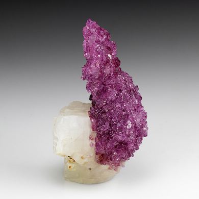 Corundum var. Ruby with Calcite