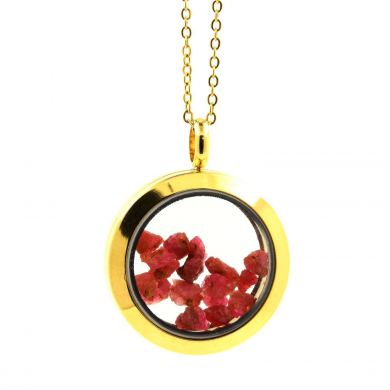 Raw Spinel necklace.