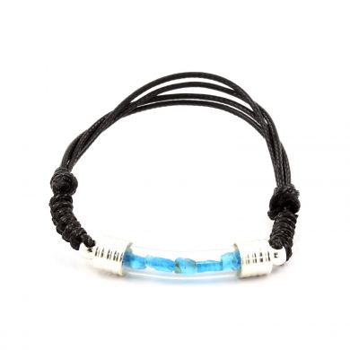 Raw neon blue Apatite bracelet.