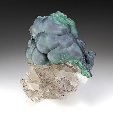 Malachite with Quartz