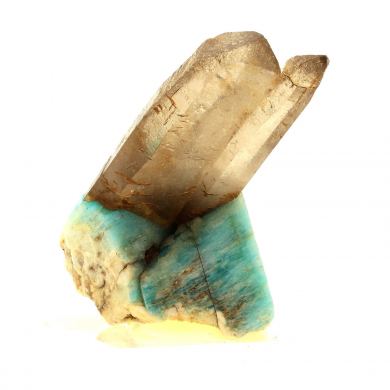 Amazonite + Smoky Quartz.