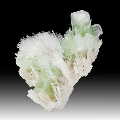 Fluorapophyllite-K with Scolecite