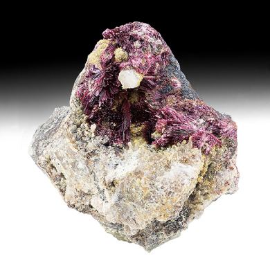 Erythrite with Quartz