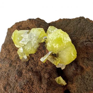 Adamite, calcite