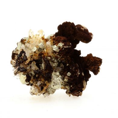 Siderite, Quartz, Pyrite.