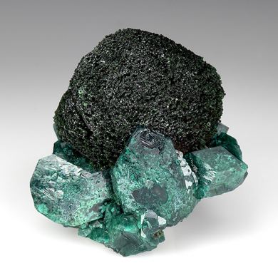 Malachite with Dioptase