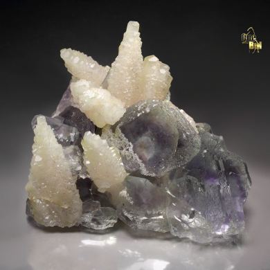 FLUORITE with PHANTOMS, CALCITE