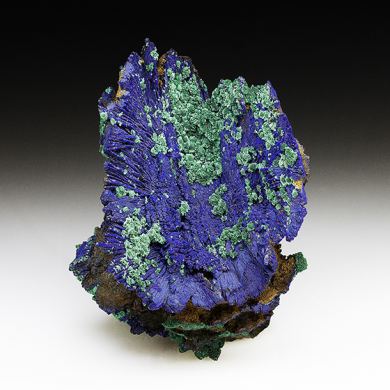 Azurite with Malachite