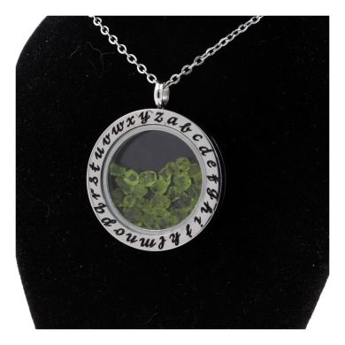 Raw Peridot necklace.