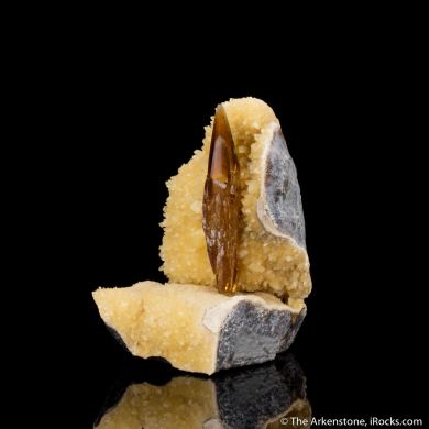 Baryte on Calcite