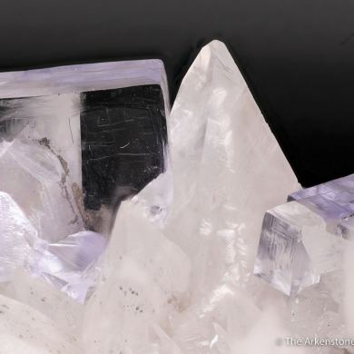 Fluorite on Calcite (fluorescent)