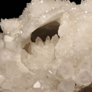 Quartz casts after Calcite on matrix