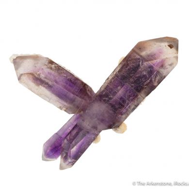 Quartz var. Amethyst with Prehnite