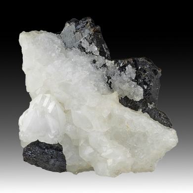 Quartz with Sphalerite, Siderite