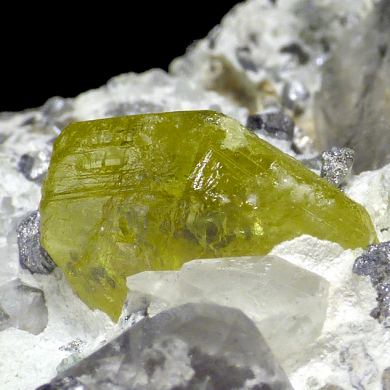 Sphalerite, quartz, talc, lollingite