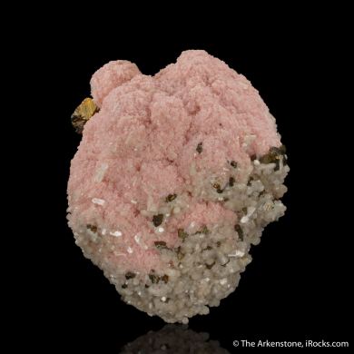 Rhodochrosite with Stilbite and Chalcopyrite