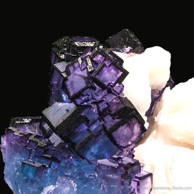 Fluorite on Calcite (1974 pocket)