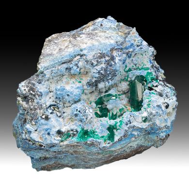 Dioptase with Plancheite