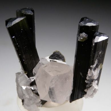 Tourmaline on Quartz