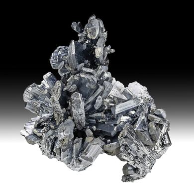 Stibnite with Calcite