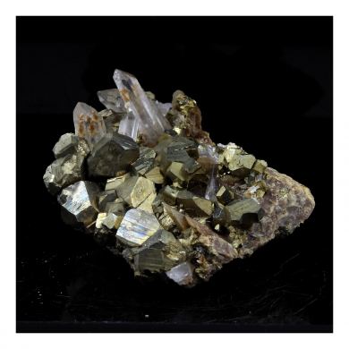 Pyrite + Quartz + Siderite. 165.0 ct.