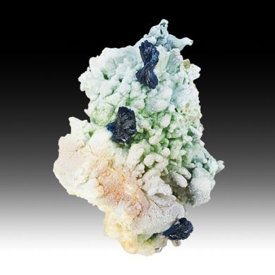 Veszelyite with Hemimorphite, Quartz