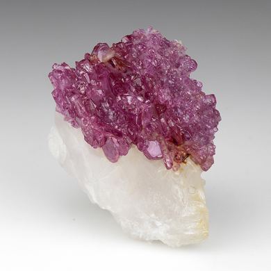 Corundum var. Ruby with Calcite