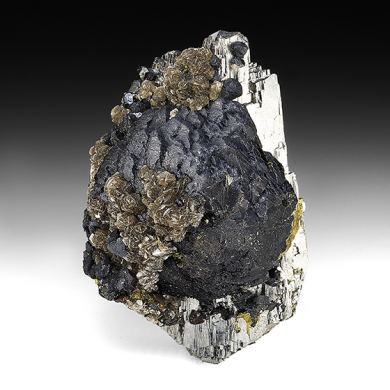 Sphalerite with Muscovite, Arsenopyrite