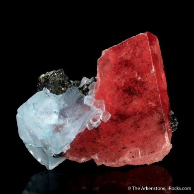 Rhodochrosite with Fluorite