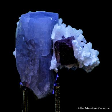 Danburite with Tourmaline and Stilbite