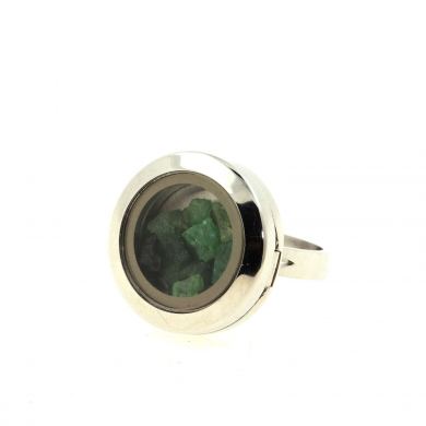 Raw Tsavorite Garnet Ring.