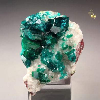 gemmy DIOPTASE, CALCITE