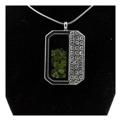 Raw Peridot necklace.