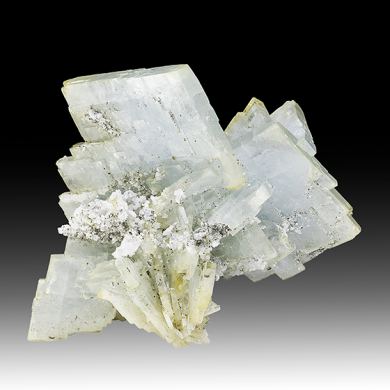 Barite with Quartz, Pyrite