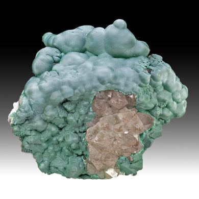 Malachite with Quartz