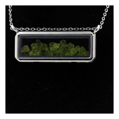 Raw Peridot necklace.