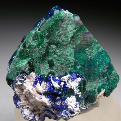 Azurite with Malachite