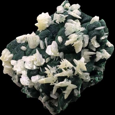 Cerussite, malachite