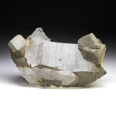 Quartz with Siderite, Pyrite